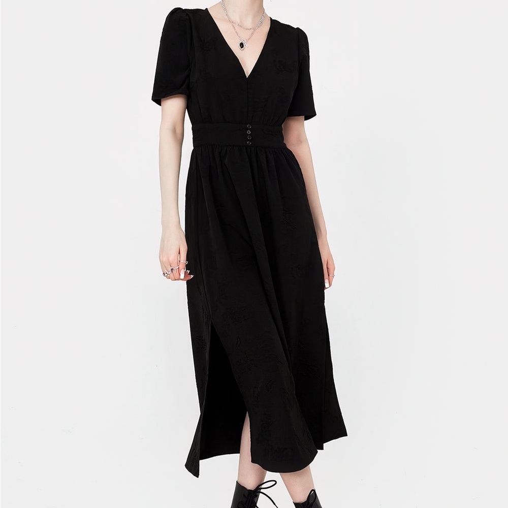 Disturbia Medea Jacquard Midaxi Dress